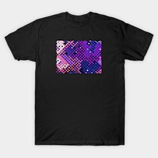 Genderfluid Pride Abstract Rounded Circuits T-Shirt